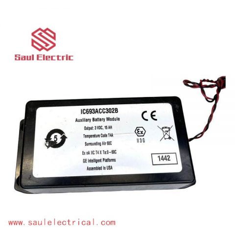 GE IC693ACC302B: Advanced Auxiliary Smart Battery Module, for Industrial Control Systems