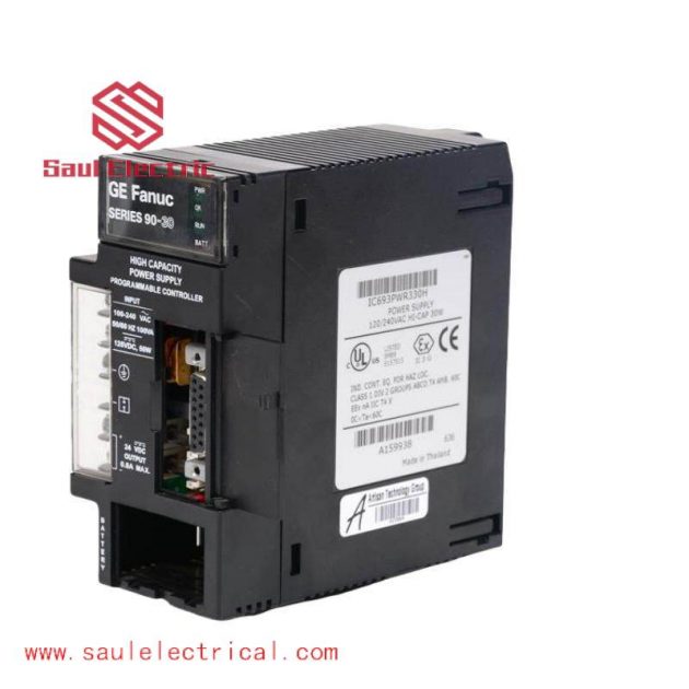 GE IC693PWR330: High Capacity Power Supply Module, Designed for Industrial Control Systems