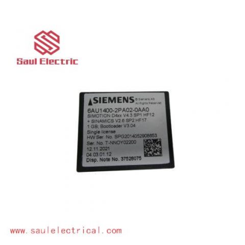 Siemens 6AU1400-2PA02-0AA0 CompactFlash Card, Industrial Control Applications