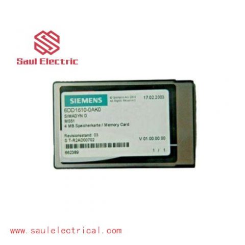 Siemens SIMADYN D FLASH MEMORY MODULE MS51 PCMCIA CARD FOR PM4. PM5. PM6, 6DD1610-0AK0, Industrial Control, Flash Storage