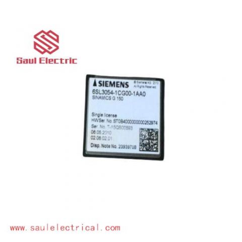 Siemens 6SL3 054-1CG00-1AA0 Compact Flash Card: Industrial Control Module